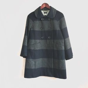 J.crew Wool Blend Double Breasted 3/4 Sleeve Coat